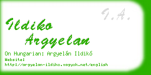ildiko argyelan business card