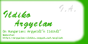 ildiko argyelan business card